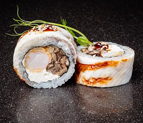 Ролл Филадельфия с угрем и креветкой